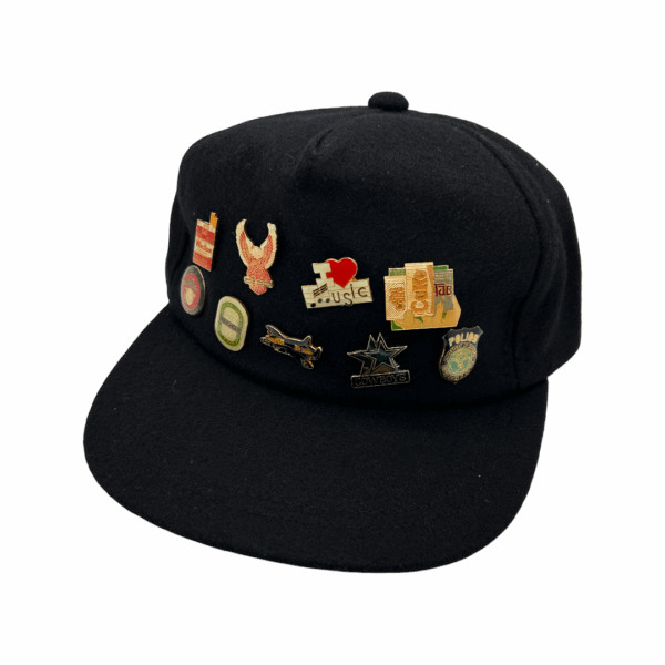 Vintage Cap black with Pins